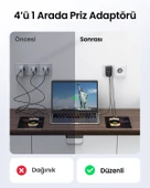 UGREEN Akım Korumalı Duvar Prizi 2xUSB-A, USB-C 30W GaN Hızlı Şarj Cihazı, 90613 - 7