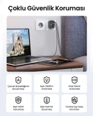 UGREEN Akım Korumalı Duvar Prizi 2xUSB-A, USB-C 30W GaN Hızlı Şarj Cihazı, 90613 - 10