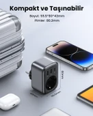 UGREEN Akım Korumalı Duvar Prizi 2xUSB-A, USB-C 30W GaN Hızlı Şarj Cihazı, 90613 - 9