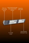 Goldsun Supra Plus 3000 Watt GSS30PLG Düşük Işık Kumandalı Suya Dayanıklı Elektrikli İnfrared Isıtıcı-Siyah thumbnail 5
