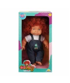 Dollz'n More Curly Bebek 35cm 31339 Mavi Salopetli thumbnail 1