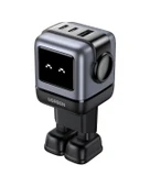 UGREEN Nexode Uno 65W Robot GaN Hızlı Şarj Cihazı 2xUSB-C, 1xUSB-A, Gri, 25685B - 2