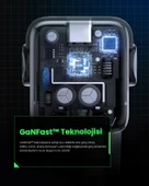 UGREEN Nexode Uno 65W Robot GaN Hızlı Şarj Cihazı 2xUSB-C, 1xUSB-A, Gri, 25685B - 9