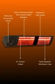 Goldsun Supra Plus 3000 Watt GSS30P Kumandalı Suya Dayanıklı Elektrikli İnfrared Isıtıcı-Siyah thumbnail 5