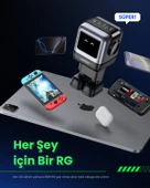 UGREEN Nexode Uno 65W Robot GaN Hızlı Şarj Cihazı 2xUSB-C, 1xUSB-A, Gri, 25685B - 6