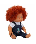 Dollz'n More Curly Bebek 35cm 31339 Mavi Salopetli thumbnail 2