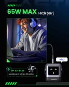UGREEN Nexode Uno 65W Robot GaN Hızlı Şarj Cihazı 2xUSB-C, 1xUSB-A, Gri, 25685B - 11