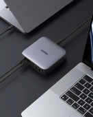 UGREEN Nexode 200W GaN II 6 Portlu Masaüstü Hızlı Şarj Cihazı İstasyonu 4xUSB-C, 2xUSB-A, Gri, 40914 - 8
