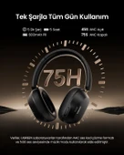 UGREEN HiTune Max5cHibrit Gürültü Aktif Gürültü Engelleyici Kablosuz Kulak Üstü Kulaklık, Siyah, 35757 - 8