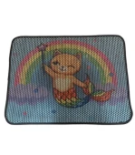 Xxl Büyük Boy 80cm X 60cm Kedi Tuvalet Kabı Önü Kum Toplayıcı Elekli Kedi Halısı Paspası DEKOR - 1