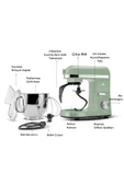 Karaca Mastermaid Chef Pro Çift Kollu Stand Mikser Cabbage Green 1750 W - 3