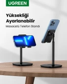 UGREEN Masaüstü Boyu Ayarlanabilir Telefon Tutucu Stant, Beyaz, 80358 - 8