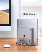 UGREEN Alüminyum Çift Yuvalı Notebook Macbook Dikey Masaüstü Standı, 60643 - 3