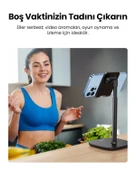 UGREEN Masaüstü Boyu Ayarlanabilir Telefon Tutucu Stant, Beyaz, 80358 - 4
