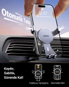 UGREEN Araç İçi Telefon Tutucu Air Vent , Uzay Grisi, 50564 - 2