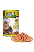 Jungle 1 Adet Kedi 415 gr Tavuklu-Sebzeli Konserve Maması Skt: 06/2027 - 1