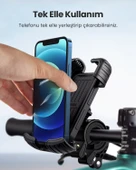 UGREEN Motosiklet ve Bisikletler için 360° Gidon Telefon Tutucu, Siyah, 60548 - 3