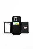 saraci leather craft DERİ TELEFON KILIFI CÜZDANLI İPHONE 15 PRO MAX - 5