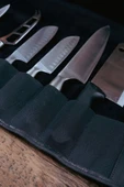 saraci leather craft Deri Şef Bıçak Çantası, Şef Bıçak Seti Çantası , Aşçı Çantası Siyah - 6