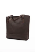 saraci leather craft Kadın Büyük Çanta, Tote Bag , Hakiki Deri Çanta - 6