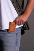 saraci leather craft Hakiki Deri Minimal Kartlık, Süper Slim Deri İnce Model Kredi Kartı & Kartvizitlik - 6