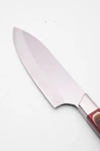saraci leather craft Profesyonel Şef Bıçağı – Paslanmaz Çelik – Özel Sap Tasarımı & Deri Kılıf Dahil - 3