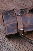 saraci leather craft Deri Şef Bıçak Çantası, Şef Bıçak Seti Çantası , Aşçı Çantası Koyu Taba - 4