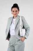 saraci leather craft Ayarlanabilir Askılı Vegan Deri Omuz Çantası Yumuşak Dokulu - 6