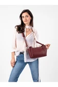 saraci leather craft Saraci Hakiki Deri Kadın Omuz Çantası – Minimalist – Ayarlanabilir Askılı Şık Günlük Çapraz Çanta - 2