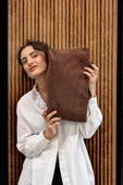 saraci leather craft Saraci Hakiki Süet Deri Kadın Omuz Çantası – Büyük Boy – Yumuşak Dokulu – Şık Günlük El Çantası - 4
