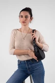 saraci leather craft Ayarlanabilir Askılı Vegan Deri Omuz Çantası Yumuşak Dokulu - 4