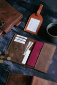 saraci leather craft Hakiki Deri Pasaportluk ve Kartlıklı Cüzdan - 5