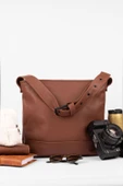 saraci leather craft Premium Deri Tote Bag, Büyük  Kadın Omuz Çantası– Geleneksel Üretim, Kaliteli Aksesuar ve Astar - 2