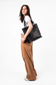 saraci leather craft Kadın Büyük Çanta, Tote Bag , Hakiki Deri Çanta - 10