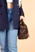 saraci leather craft Kadın Deri Çanta Mini Fransız Stil - 3