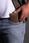 saraci leather craft Hakiki Deri Minimal Kartlık, Süper Slim Deri İnce Model Kredi Kartı & Kartvizitlik - 9