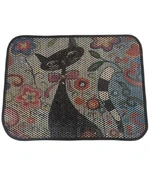 Xxl Büyük Boy 80cm X 60cm Kedi Tuvalet Kabı Önü Kum Toplayıcı Elekli Kedi Halısı Paspası DEKOR - 1