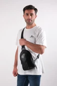 saraci leather craft Erkek Çapraz Askılı Hakiki Deri Omuz Çantası Siyah,Body Bag - 3