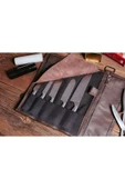saraci leather craft Hakiki Deri Şef Bıçak Çantası 5 slotlu - 4