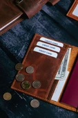 saraci leather craft Hakiki Deri Pasaportluk ve Kartlıklı Cüzdan - 12