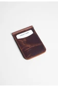 saraci leather craft Hakiki Deri Slim Kartlık ve Cüzdan, Para Klips Detaylı - 2