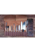 saraci leather craft Deri Şef Bıçak Çantası, Şef Bıçak Seti Çantası , Aşçı Çantası Koyu Taba - 6