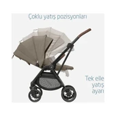 Leona2 Çift Yönlü Uzatılabilir Sırt Desteği Tam Yatabilir Bebek Arabası Twillic Truffle thumbnail 6