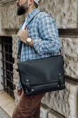 saraci leather craft Deri Erkek Çantası Evrak ve Laptop Çantası Özel Üretim - 9