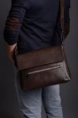 saraci leather craft Hakiki Deri Laptop ve Evrak Çantası, Macbook Çantası ,Bilgisayar Çantası - 10