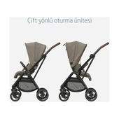 Leona2 Çift Yönlü Uzatılabilir Sırt Desteği Tam Yatabilir Bebek Arabası Twillic Truffle thumbnail 7