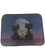 Xxl Büyük Boy 80cm X 60cm Kedi Tuvalet Kabı Önü Kum Toplayıcı Elekli Kedi Halısı Paspası DEKOR - 1