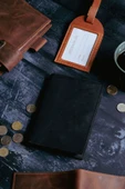 saraci leather craft Hakiki Deri Pasaportluk ve Kartlıklı Cüzdan - 2