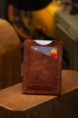 saraci leather craft Hakiki Deri Kartlık Para Klipsli Siyah - 6
