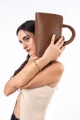 saraci leather craft Deri Kadın El Ve Omuz Çantası, Ayarlanabilir Askılı Orta Boy Hakiki Deri Bordo Renk Kadın Çantası - 10